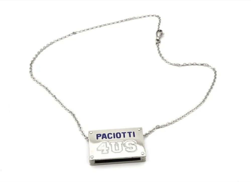 Collana CESARE PACIOTTI 4UCL0150 Acciaio Inossidabile 4US Pendente Blu Bianco