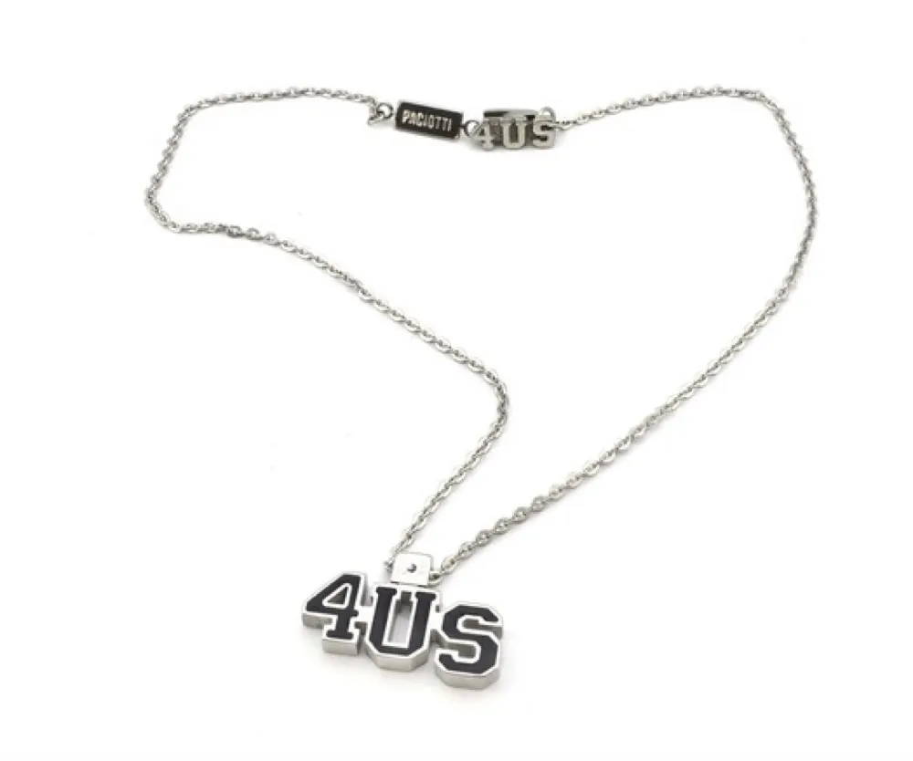 Collana CESARE PACIOTTI 4UCL0121 Acciaio Inossidabile 4US Logo Nero