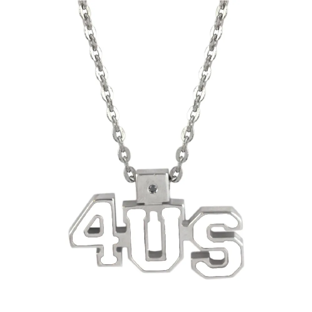 Collana CESARE PACIOTTI 4UCL0119 Acciaio Inossidabile 4US Logo Steel Bianco