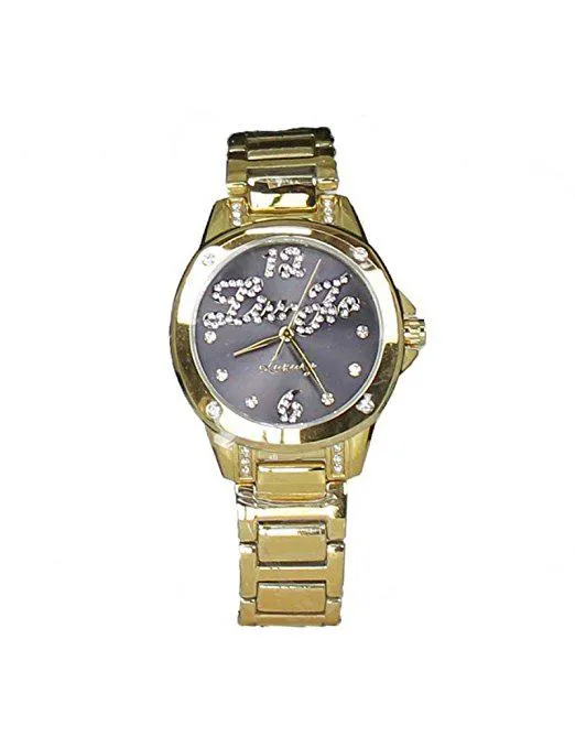 Orologio Donna LIU JO Luxury PARIS TLJ637 Acciaio Gold Dorato Grigio Swarovski