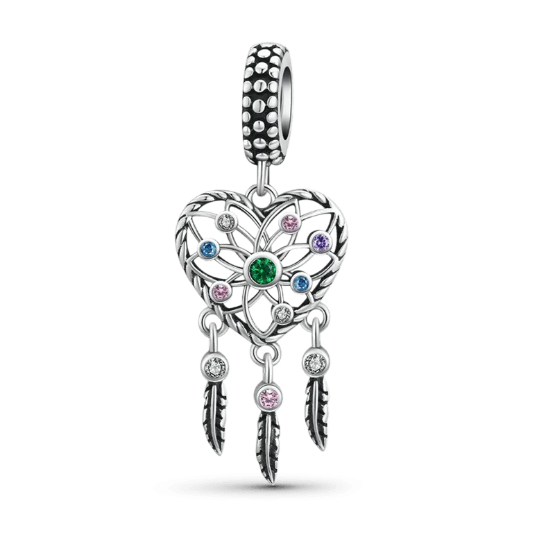 Charm Ciondolo Acchiappasogni Colorato in Argento S925