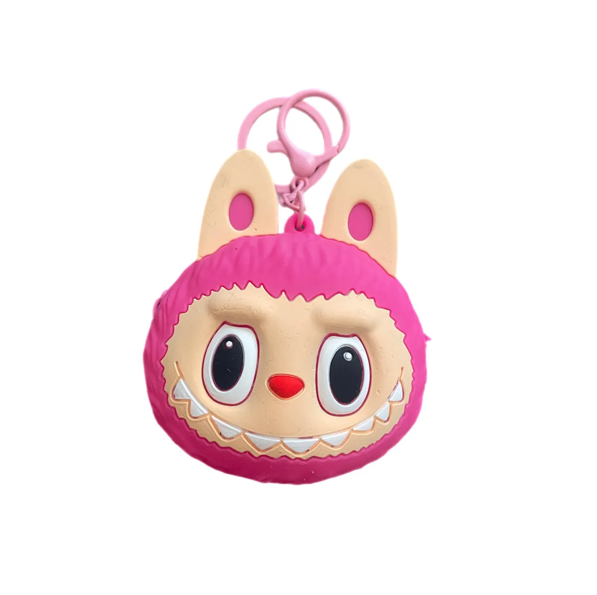 Portamonete applique borsetta Labubu Fuxia