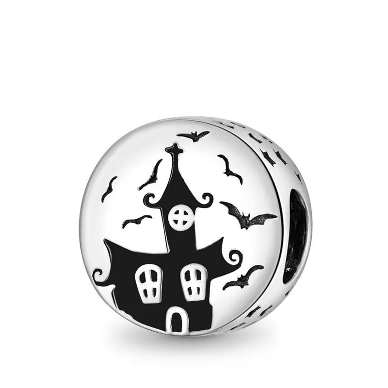 Charm Castello Fantasma a Doppia Faccia in Argento S925