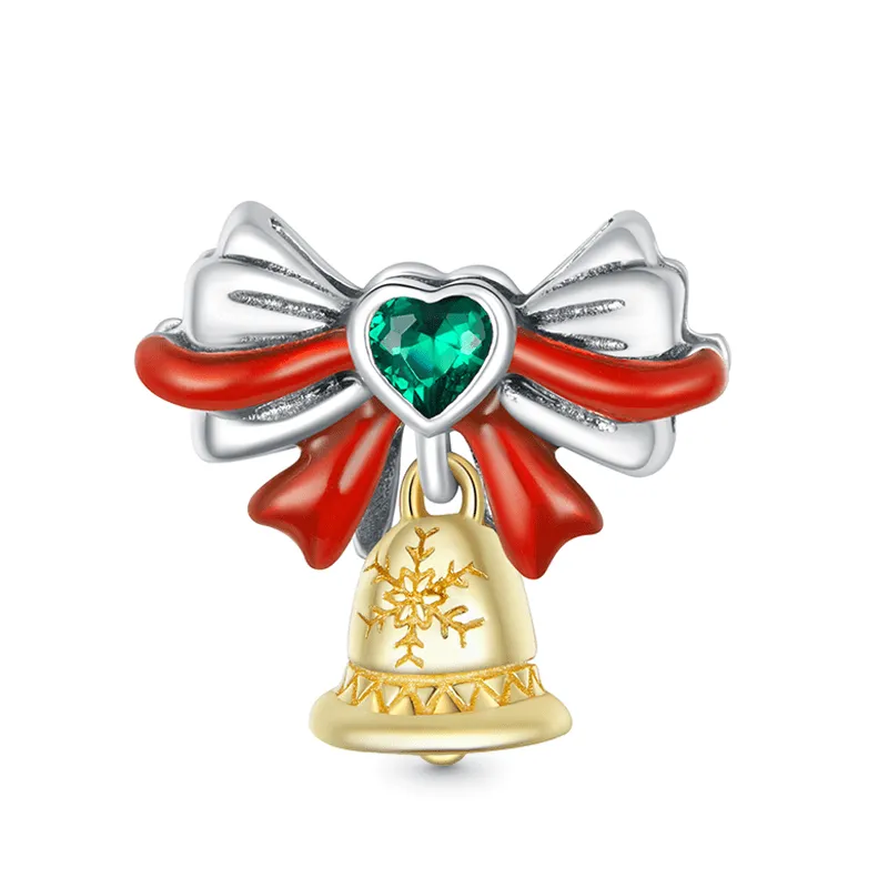 Charm Campana di Natale in Argento S925
