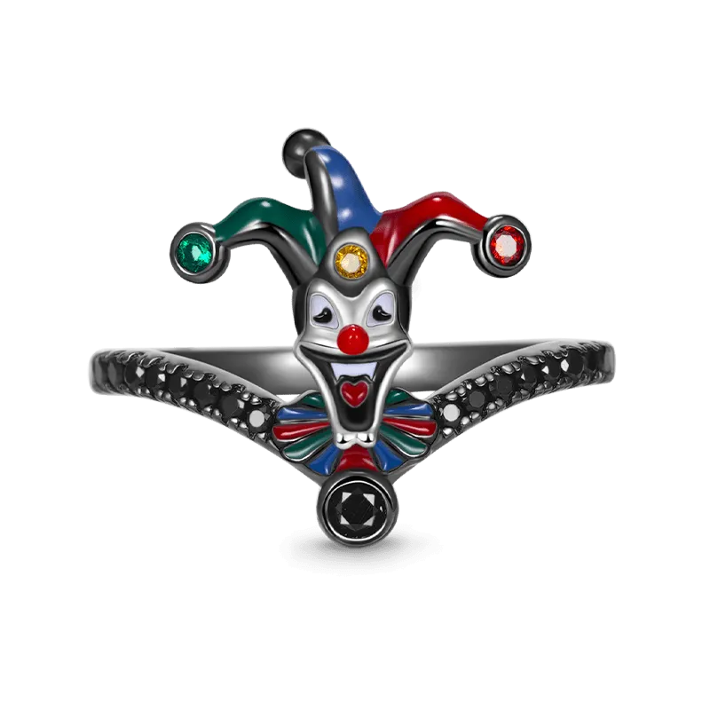 Anello A V Pagliaccio in Argento S925 con Pietre