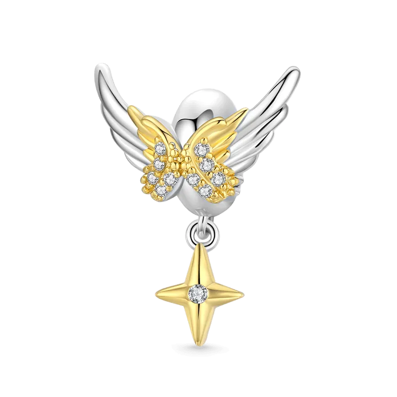 Stopper Ali d'angelo In Argento S925 Per Bracciale Da Donna