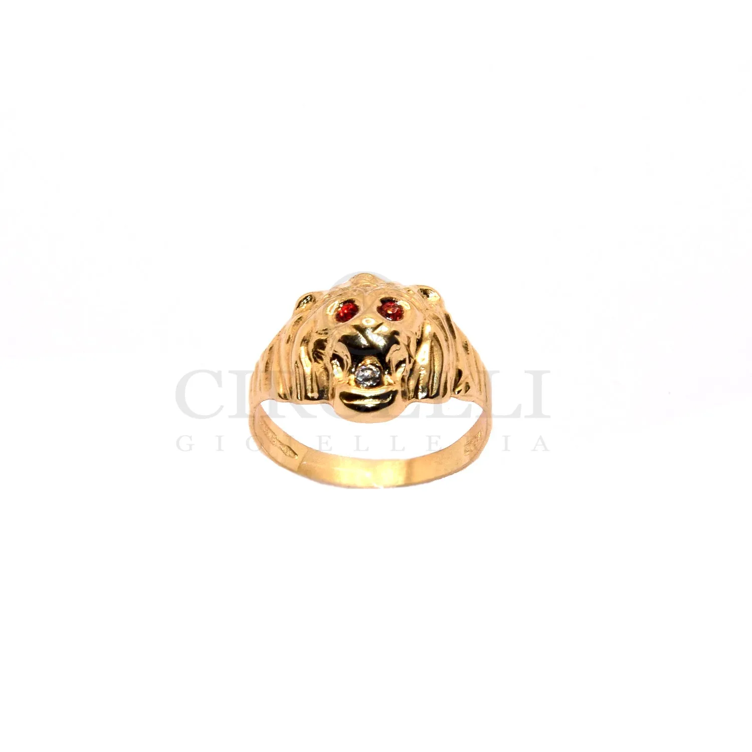 anello leone oro 18k