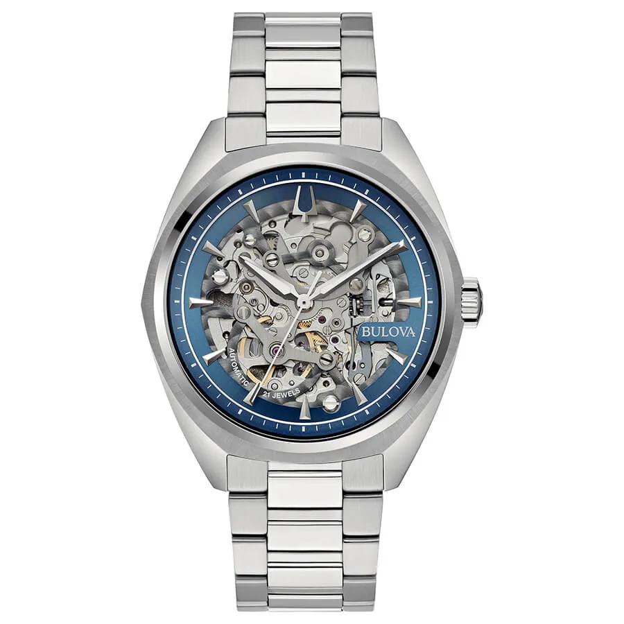 Orologio Uomo Bulova Surveyor Automatic Skeleton con Quadrante Blu 41 mm
