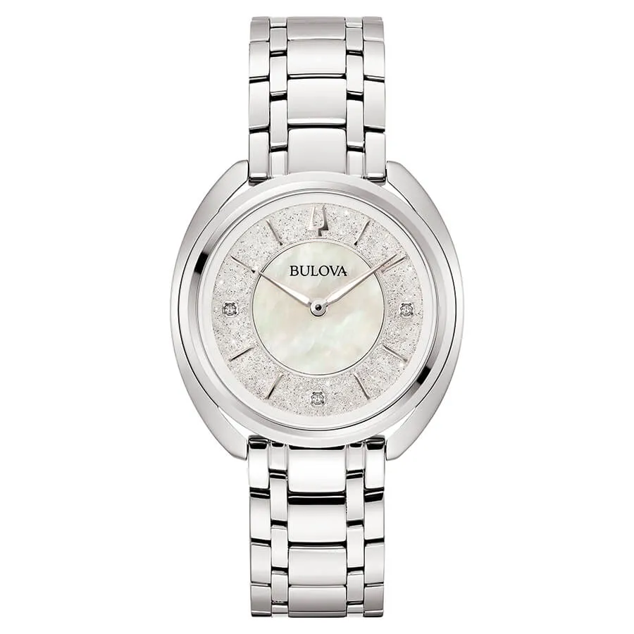 Orologio Donna Bulova Diamonds al Quarzo con Quadrante Bianco 34 mm