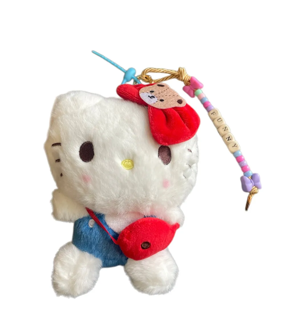 Portachiavi e applique borsa Pimp your Bag Hallo kitty Bag orsacchiotto  in peluche