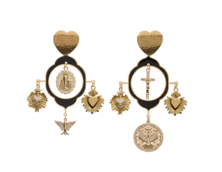 Coppia Orecchini principessa glam gitan noir