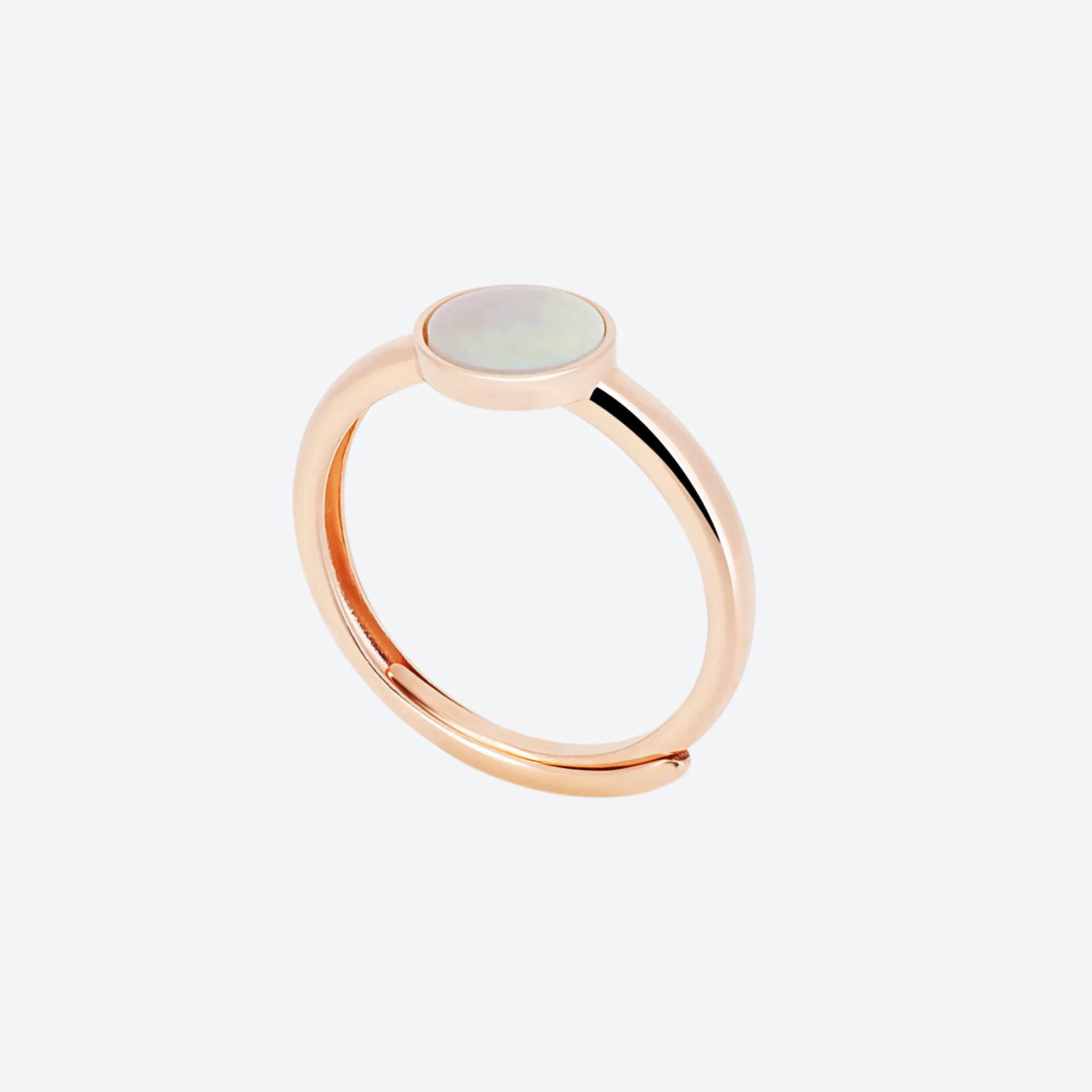 ANELLO con inserto madreperla - rosé