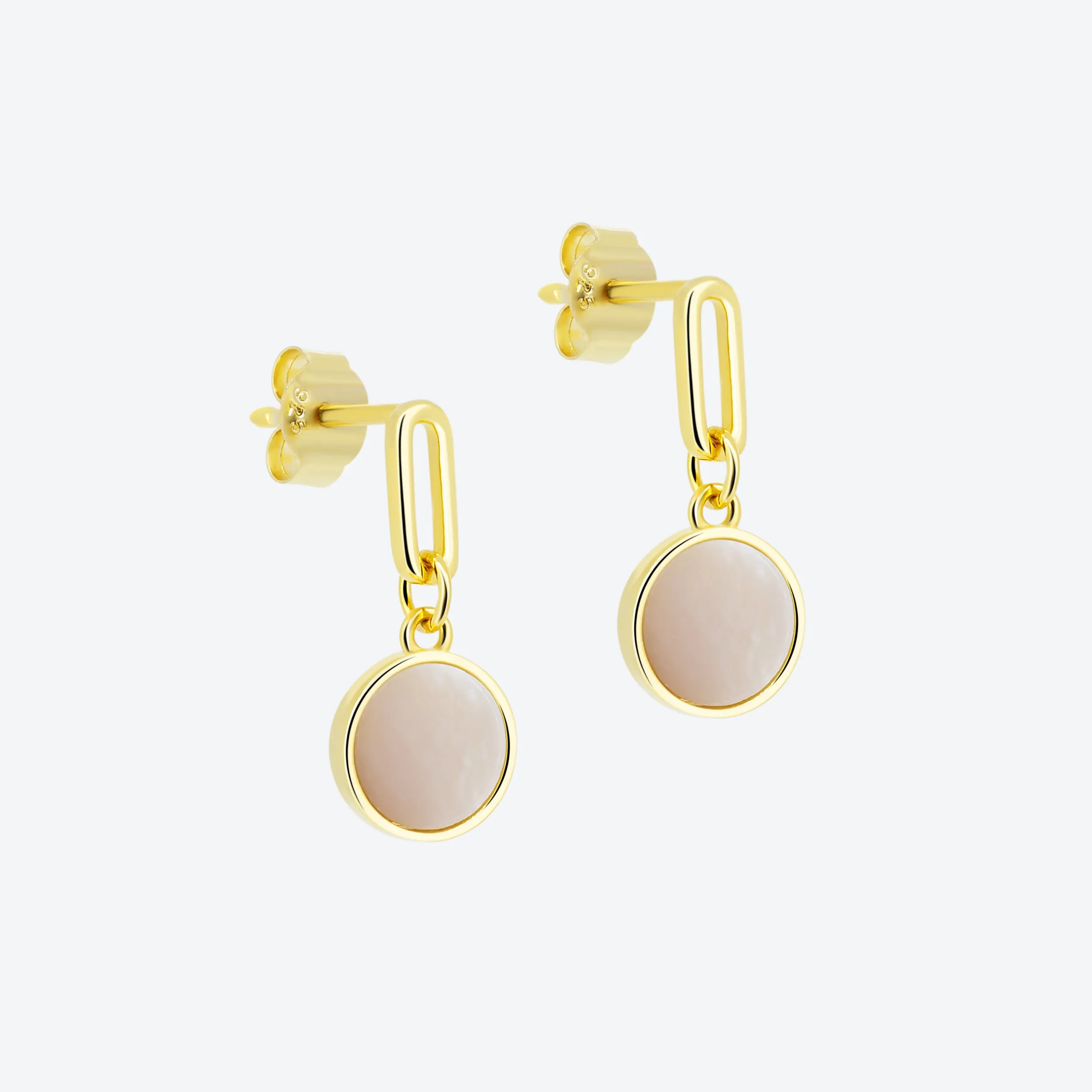 ORECCHINI pendenti con inserto in madreperla - oro