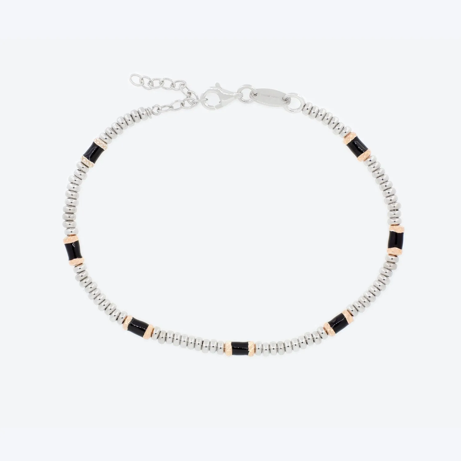 BRACCIALE con elementi rosé smaltati neri