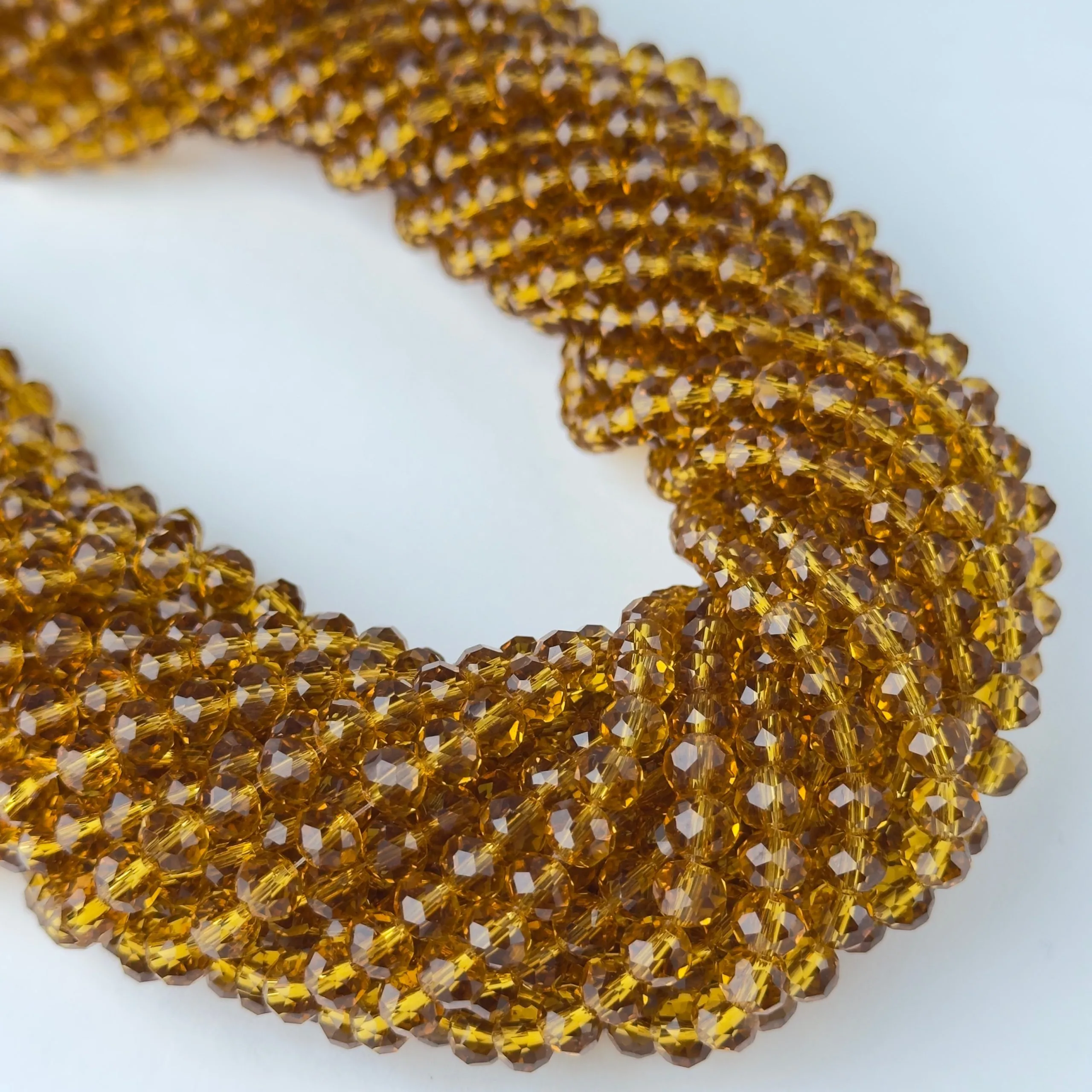 Cristalli Rondella Giallo Ambra Trasparente 6x4mm - 10 Fili | Sarobidy