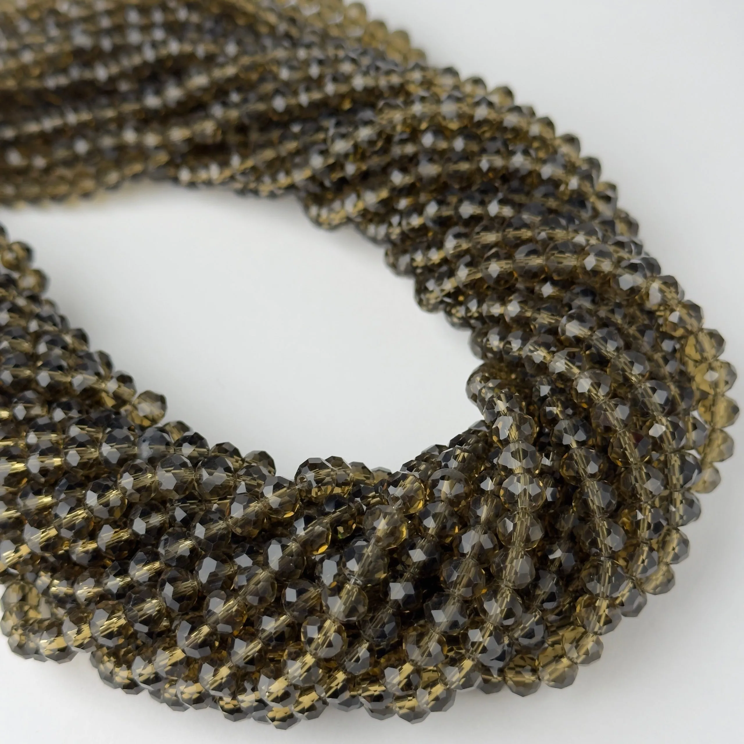 Cristalli Rondella Fumé Trasparente 8x6mm - 10 Fili | Sarobidy