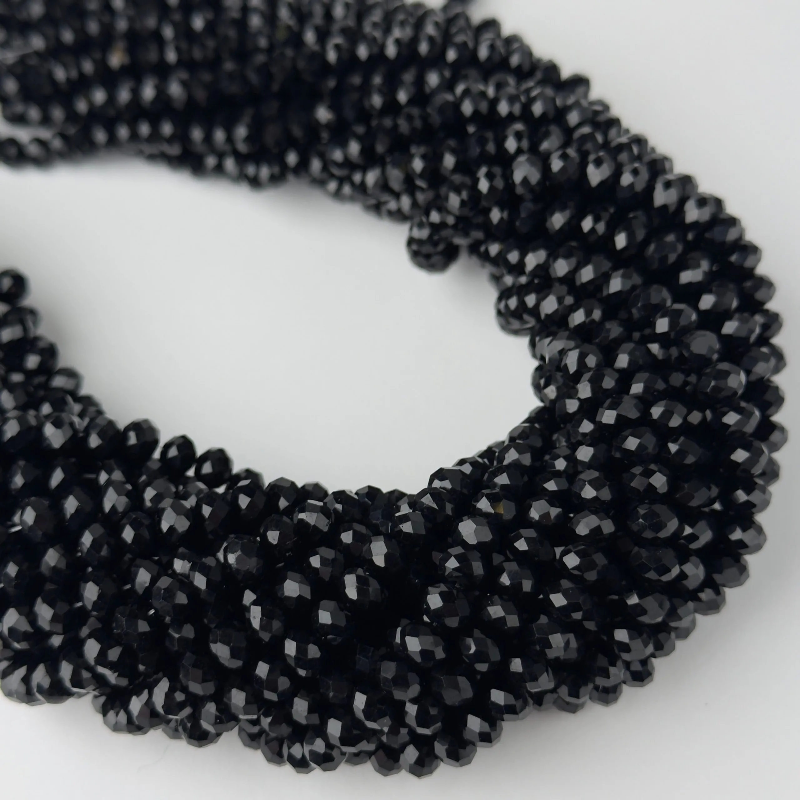 Cristalli Rondella Nero 6x4mm - 10 Fili | Sarobidy