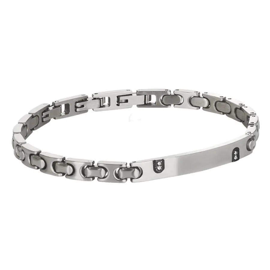 Bracciale a moduli stretti e zirconi