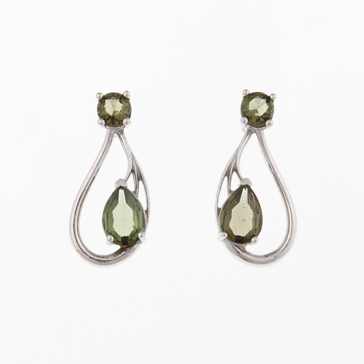 Orecchini in argento con Moldaviti 2095-3