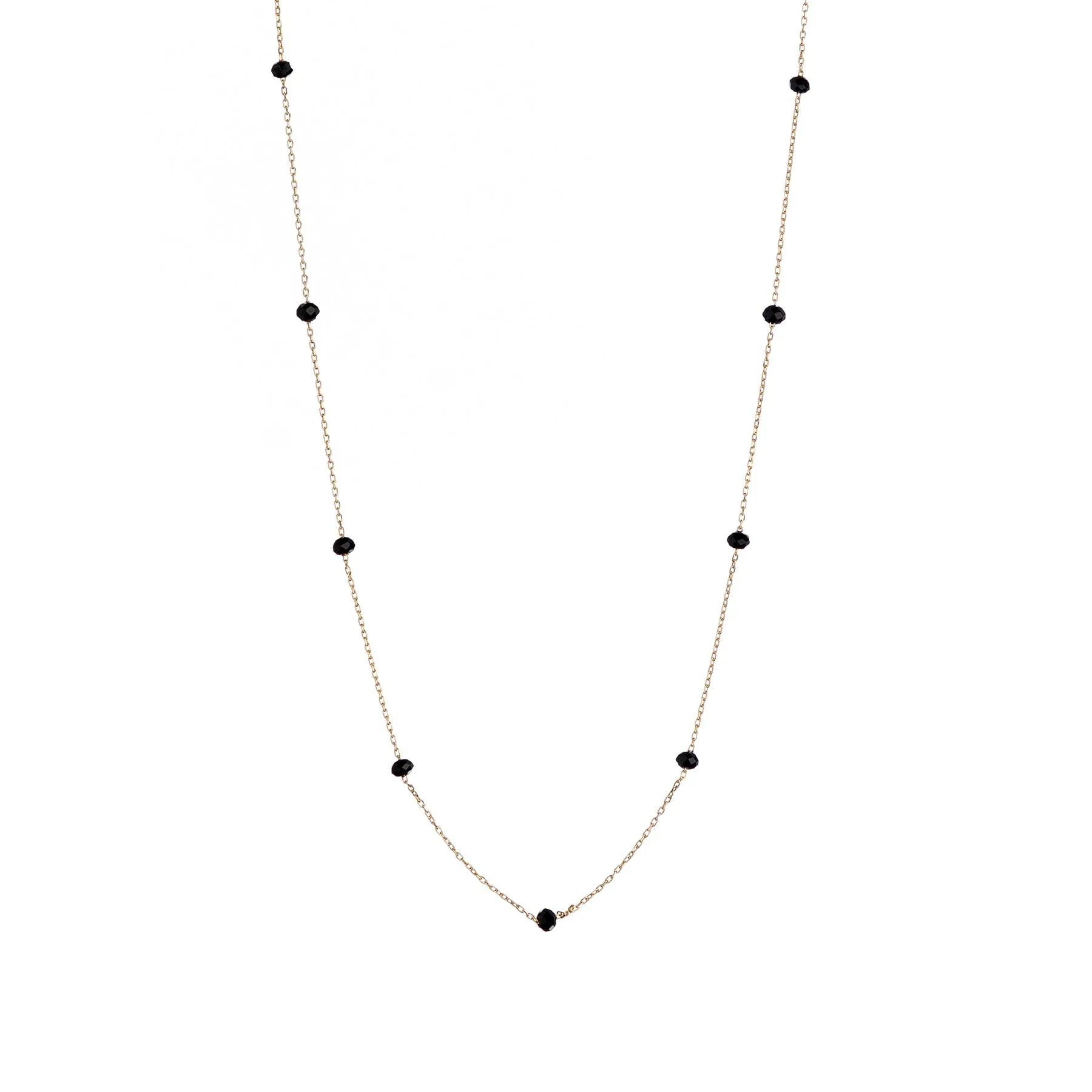Buy necklace plated gold | Crystal Bead
