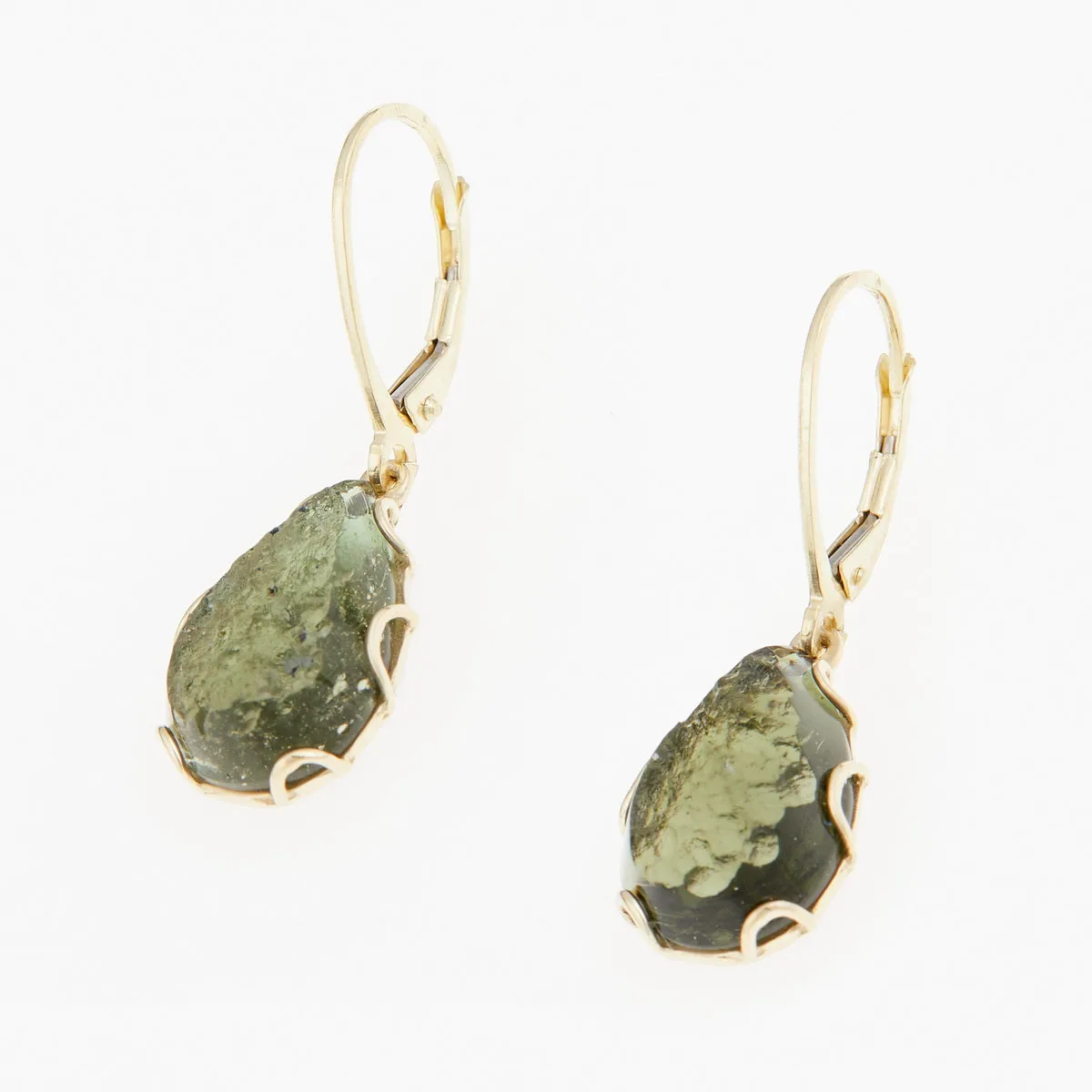 Orecchini d'oro con Moldaviti 149