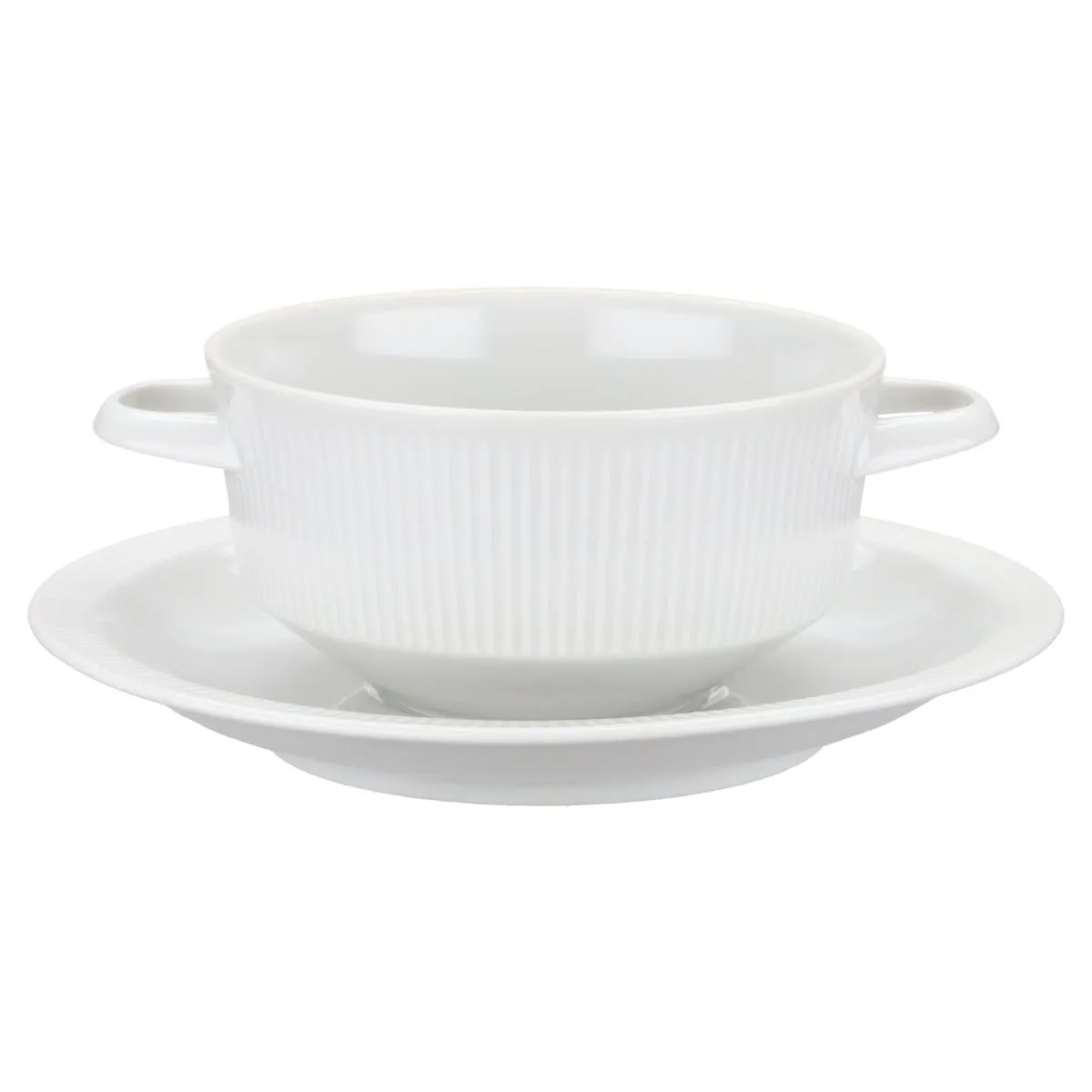 Suppentasse mit Untere - Arzberg Form 2075 Athena weiß