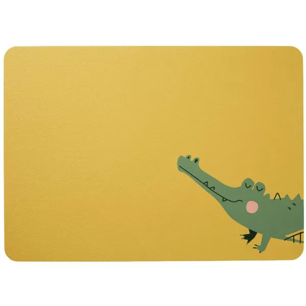 Asa Tischset Coppa Kids Krokodil Croco Gelb (46x33cm)