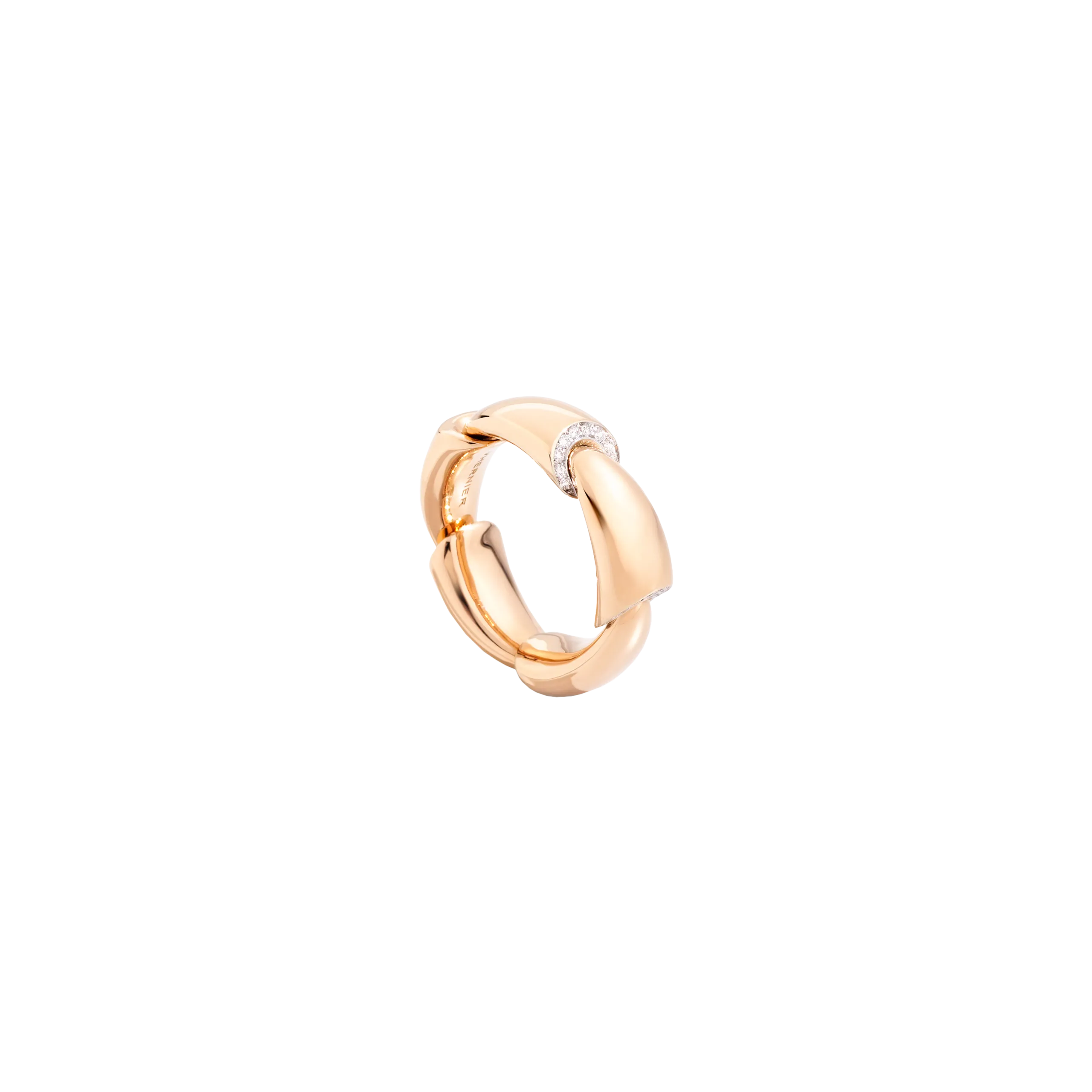 ANELLO CALLA IN ORO ROSA 18K E DIAMANTI - 0G1652A313