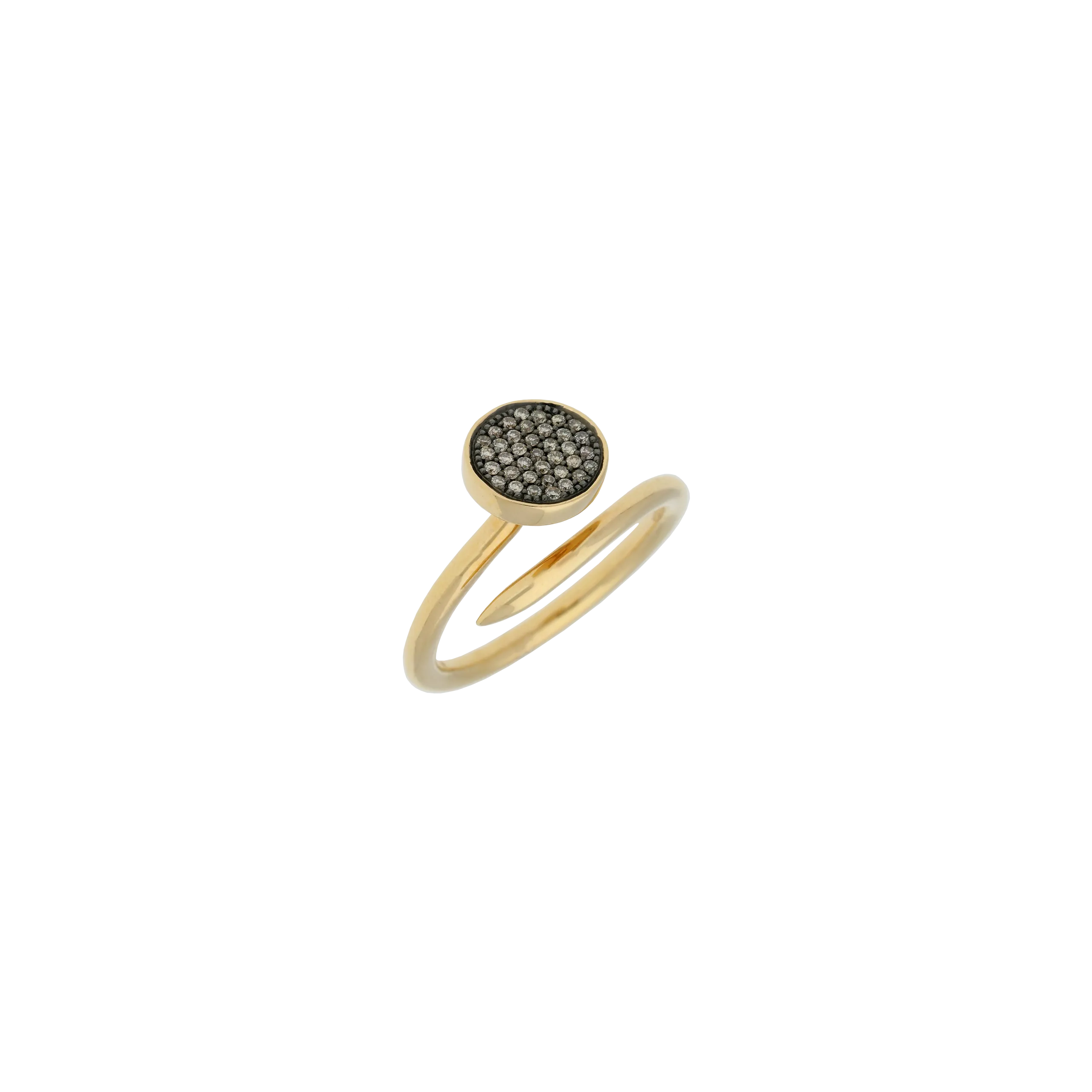 ANELLO CHIODO IN ORO ROSA E DIAMANTI BROWN - VR25003DBP