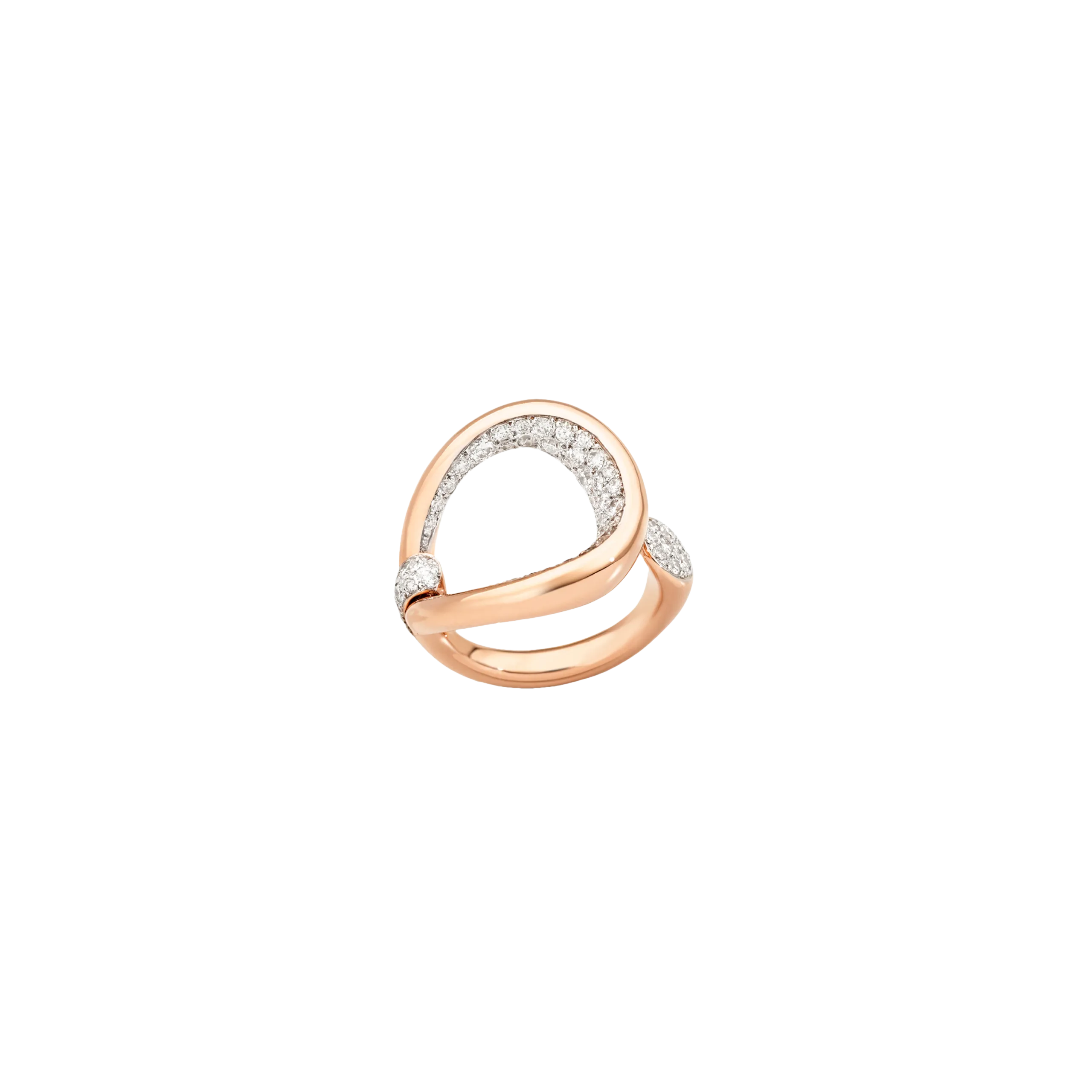 POMELLATO FANTINA - ANELLO FANTINA IN ORO ROSA 18 CARATI E DIAMANTI - A.C009/B9O7 - PAC0090O7WHRDB000