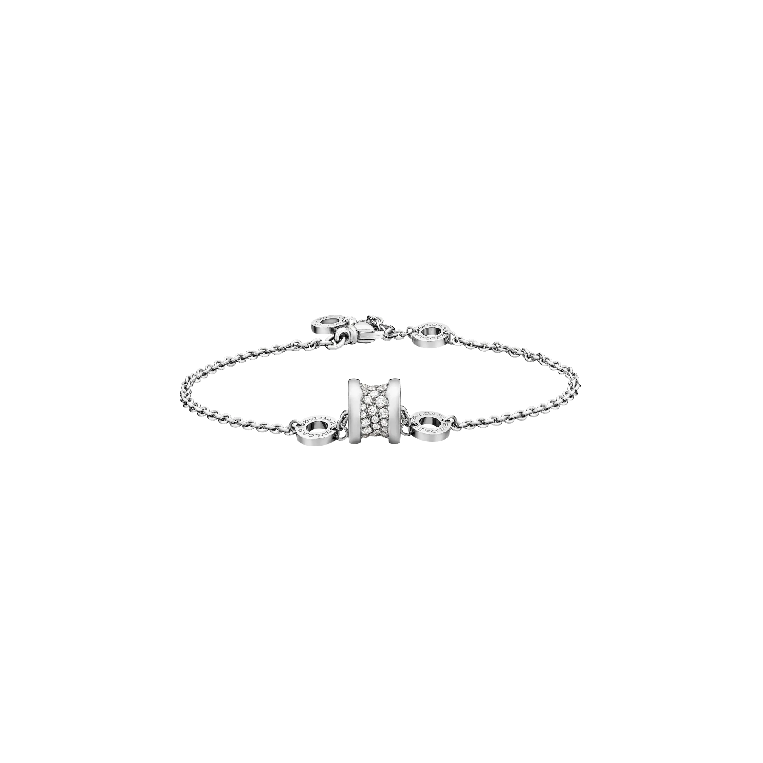 BRACCIALE B.ZERO1 IN ORO BIANCO CON PAVÈ DI DIAMANTI - BR857359 - BR857359