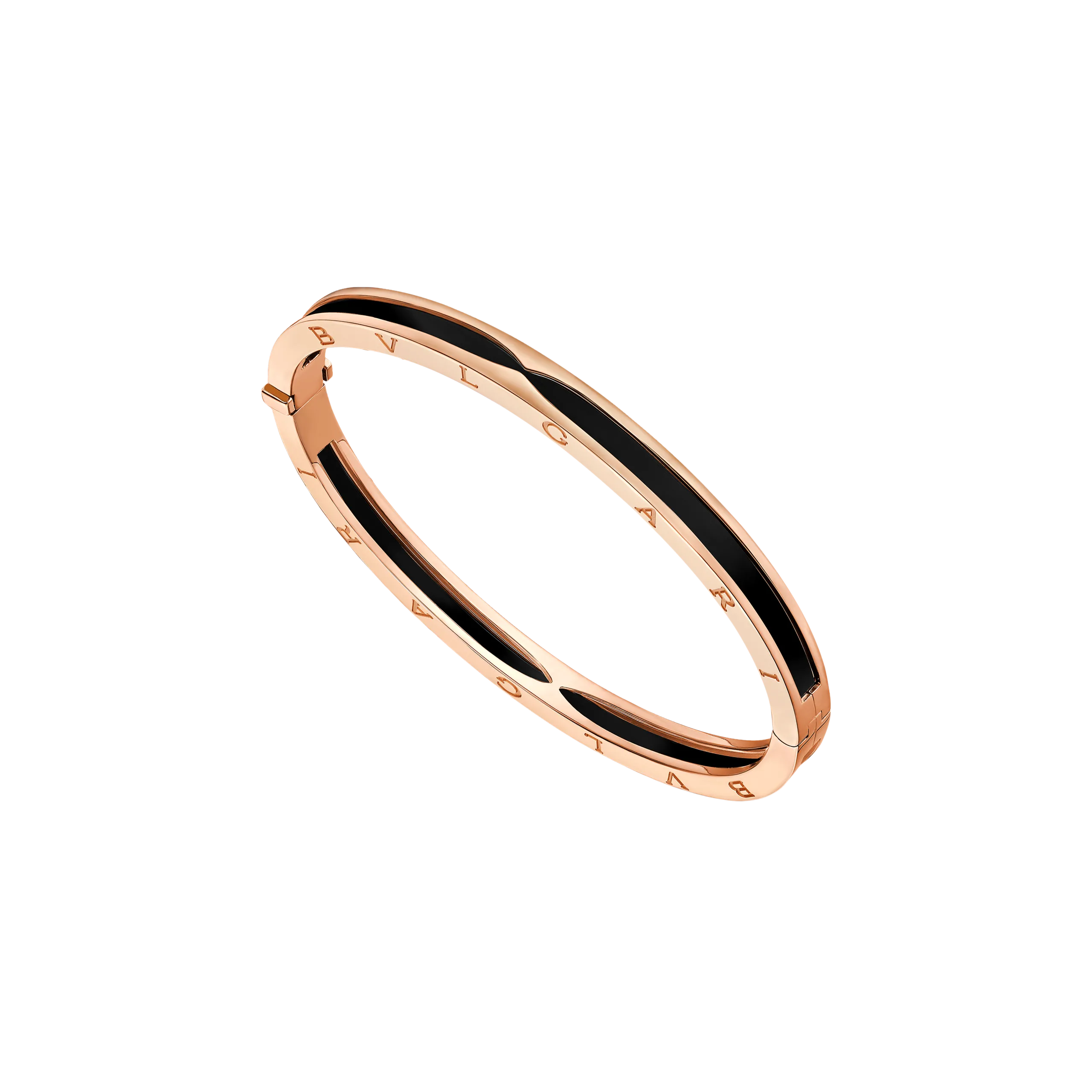 BRACCIALE B.ZERO1 IN ORO ROSA E CERAMICA NERA - BR857618 - BR857618
