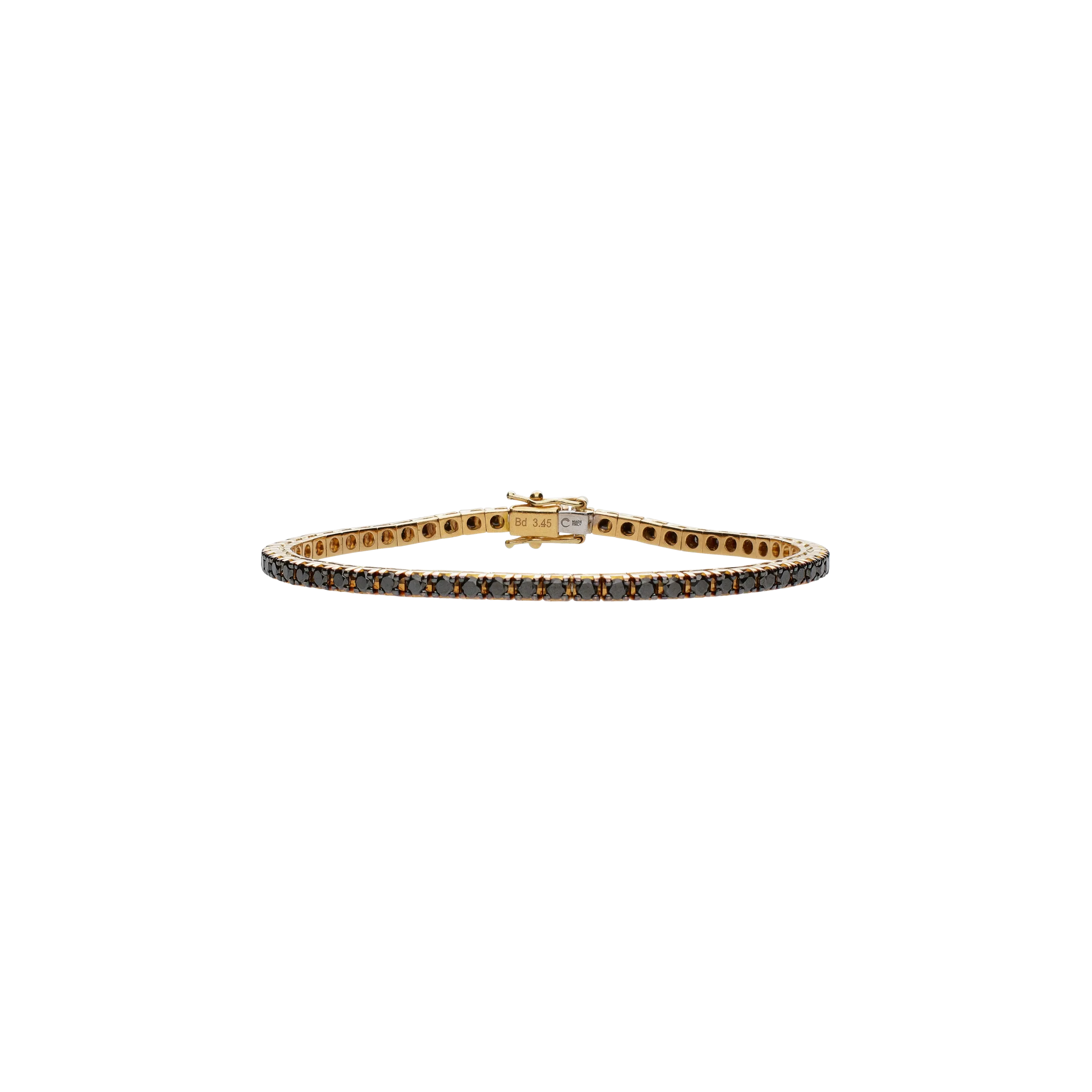 BRACCIALE TENNIS IN ORO ROSA E DIAMANTI NERI - 82441115