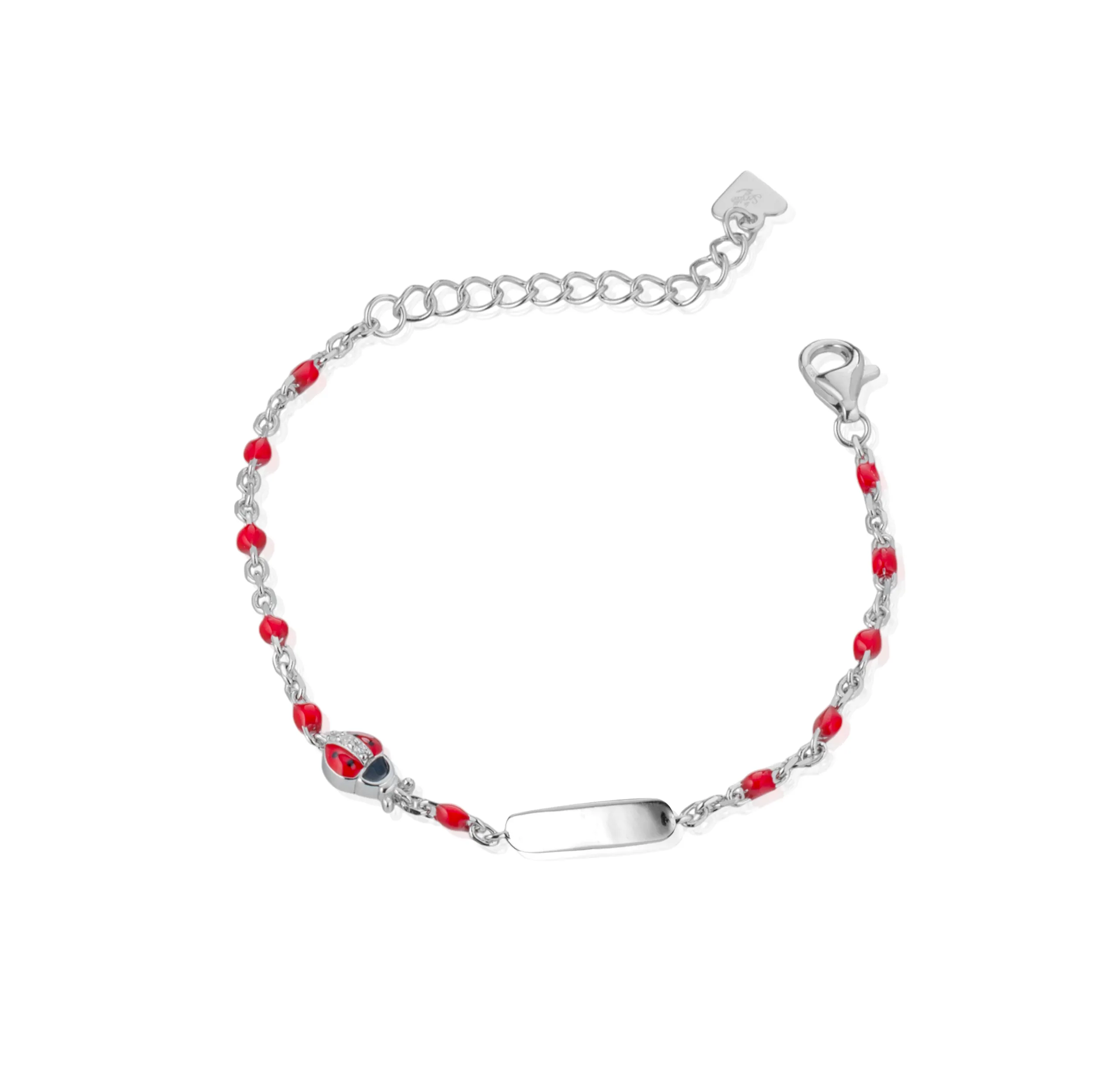 Bracciale baby targa con coccinella