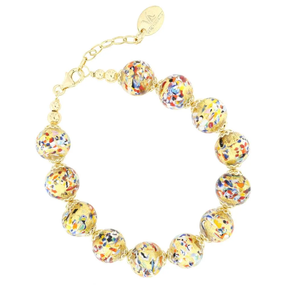 Bracciale con sfere "Arlecchino" Vetro di Murano
