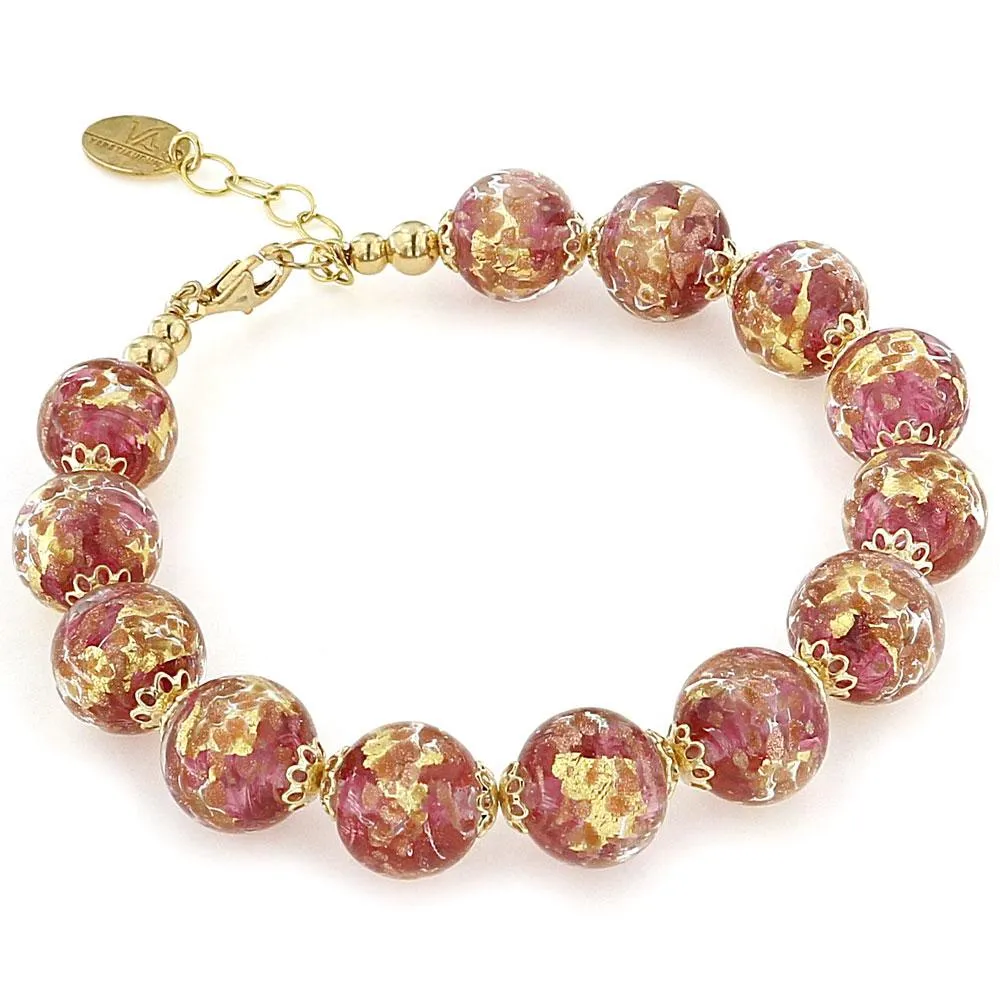 Venetiaurum Bracciale in vetro di Murano e Argento 925