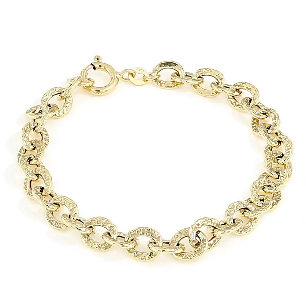 Bracciale Argento a Catena Vintage Placcato Oro