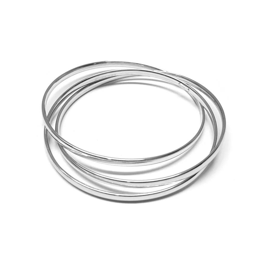 Bracciale schiava 3 cerchi rigidi intrecciati