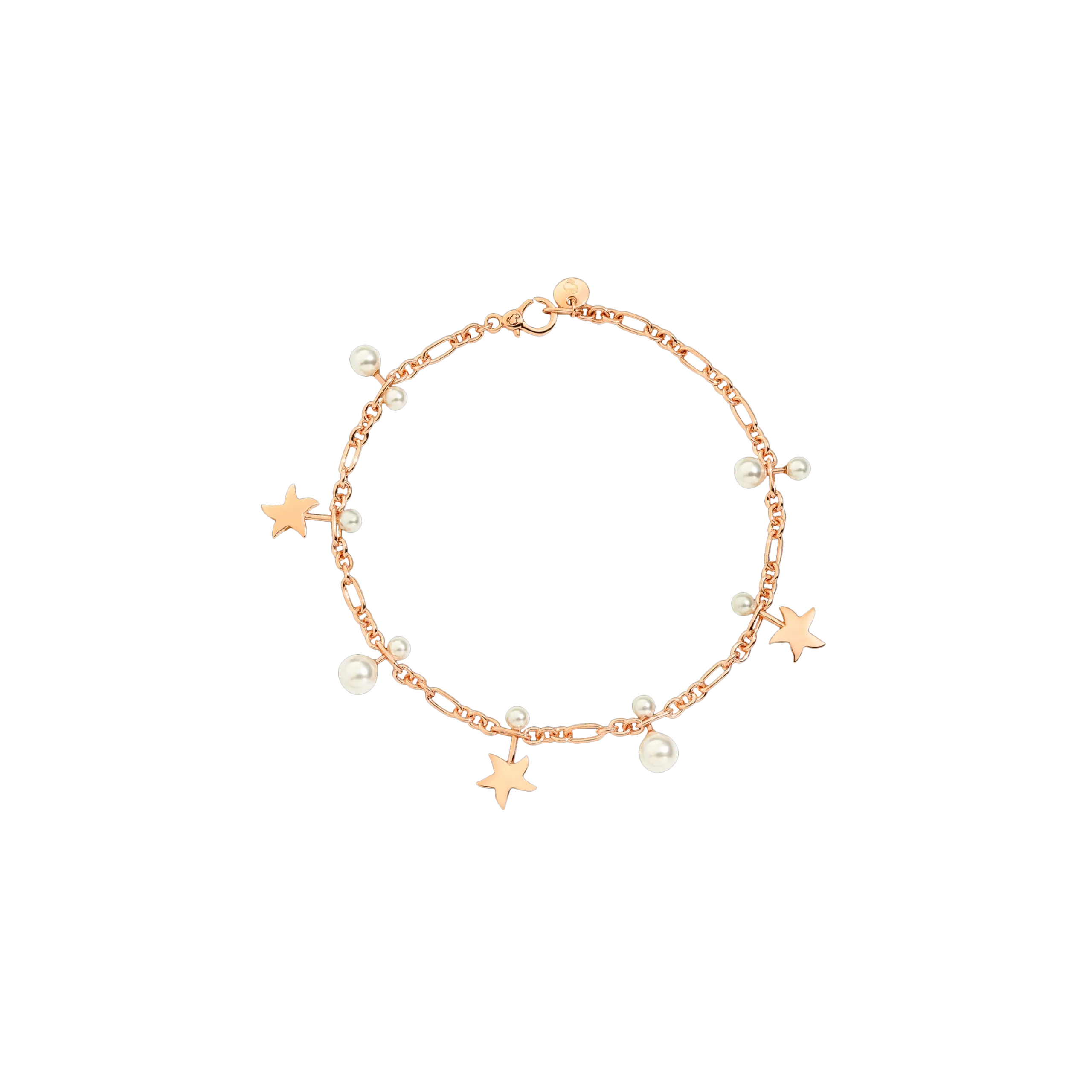 DODO STELLINE - BRACCIALE STELLINA IN ORO ROSA E PERLE DI CRISTALLO - DBC2005STARSWCP9R - DBC2005STARSWCP9R