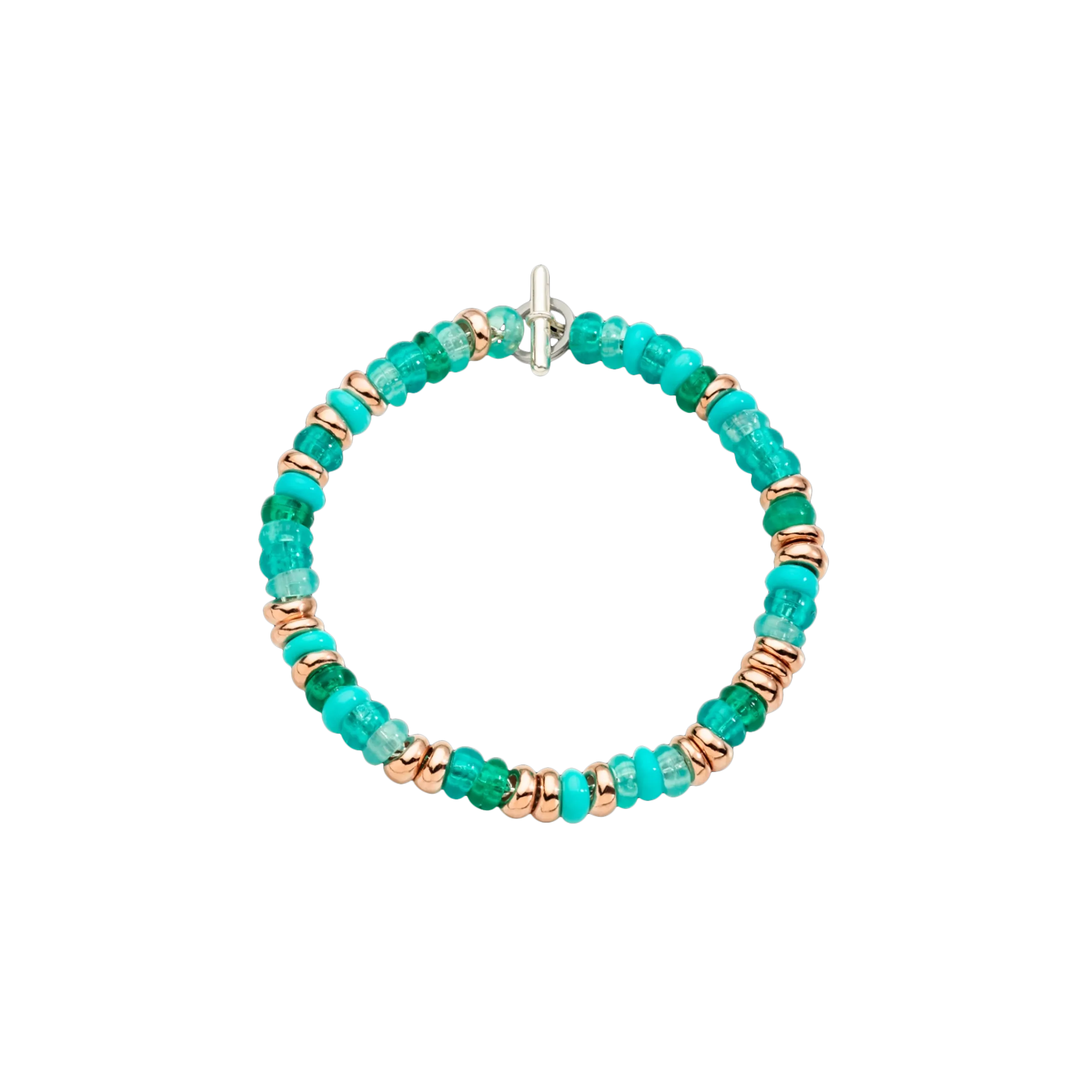 DODO RONDELLE - BRACCIALE RONDELLE IN ARGENTO DORATO ORO ROSA, ARGENTO E PLASTICA ATOLLO RICICLATA - DBC2004RONDEVERAG - DBC2004RONDEVERAG