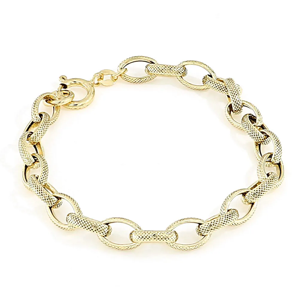 Bracciale Unisex in Argento Dorato Anticato