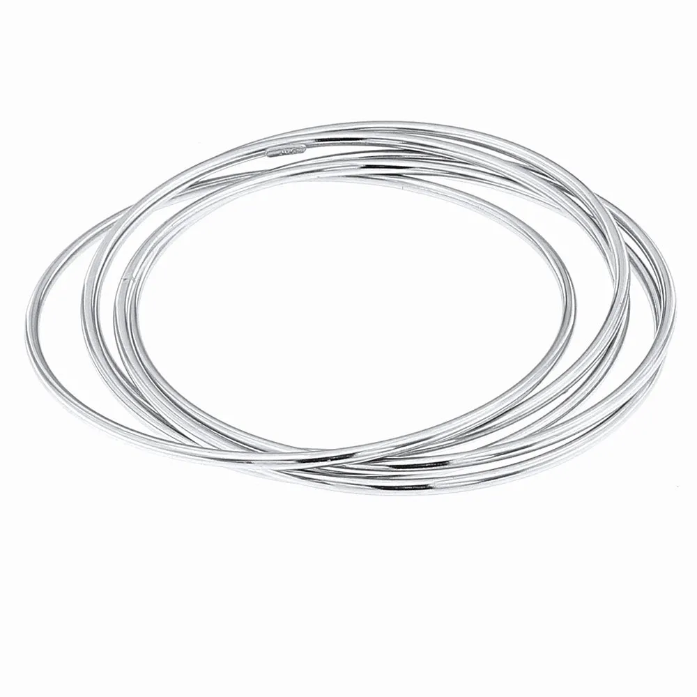 Bracciale 5 cerchi rigidi intrecciati