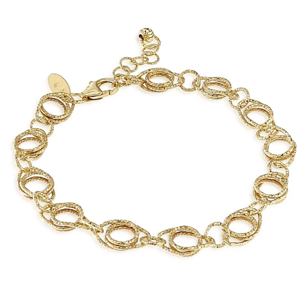 Bracciale Catena Fantasia Argento Dorato