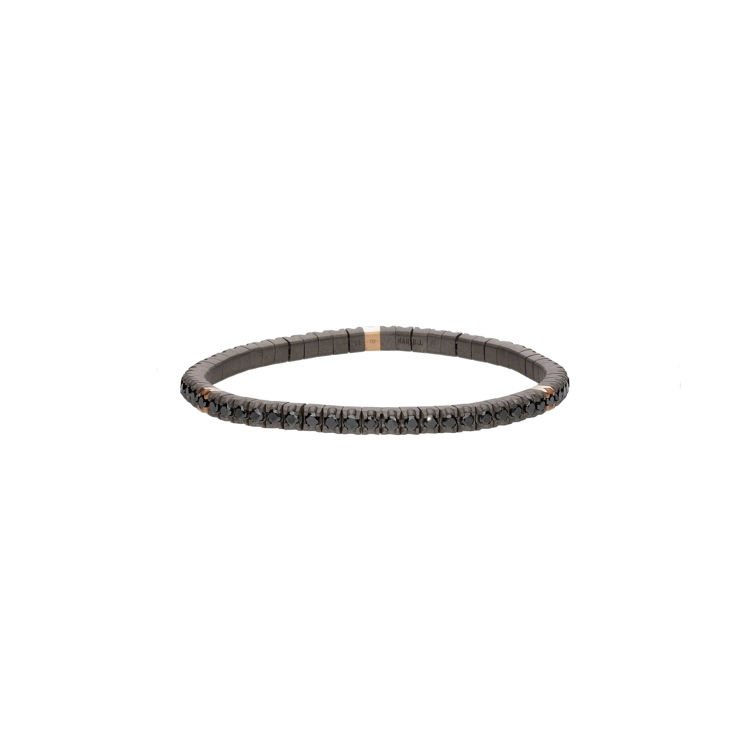 BRACCIALE UOMO LOOP IN TITANIO SABBIATO, ORO ROSSO E DIAMANTI BLACK - TENBRTB3RGBR5PT - TENBRTB3RGBR5PT