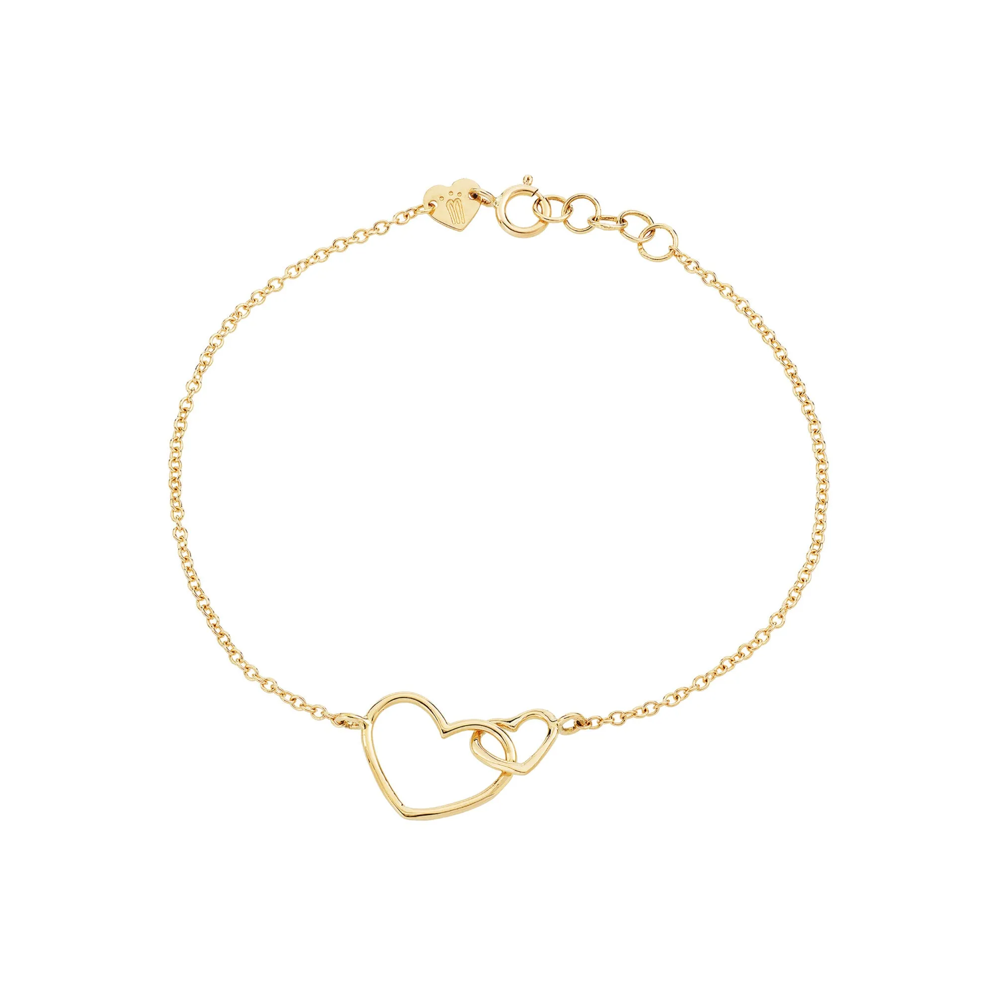 Bracciale a catena con cuori intrecciati