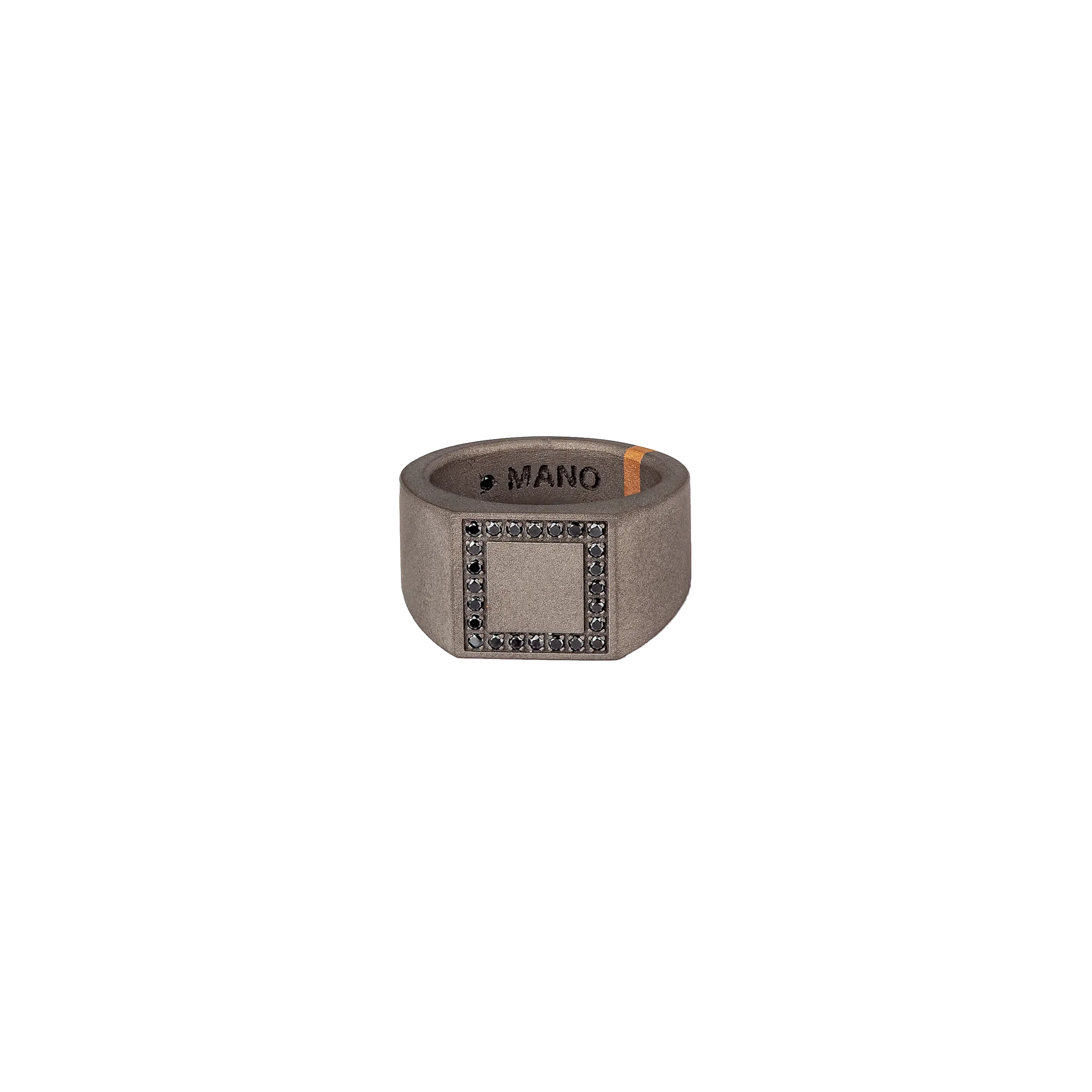 ANELLO MINIMAL UOMO IN TITANIO, ORO ROSSO E DIAMANTI BLACK - MINANT24BRGMUG - MINANT24BRGMUG