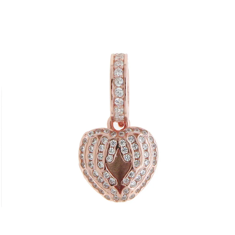Charm pendente Cuore pavè