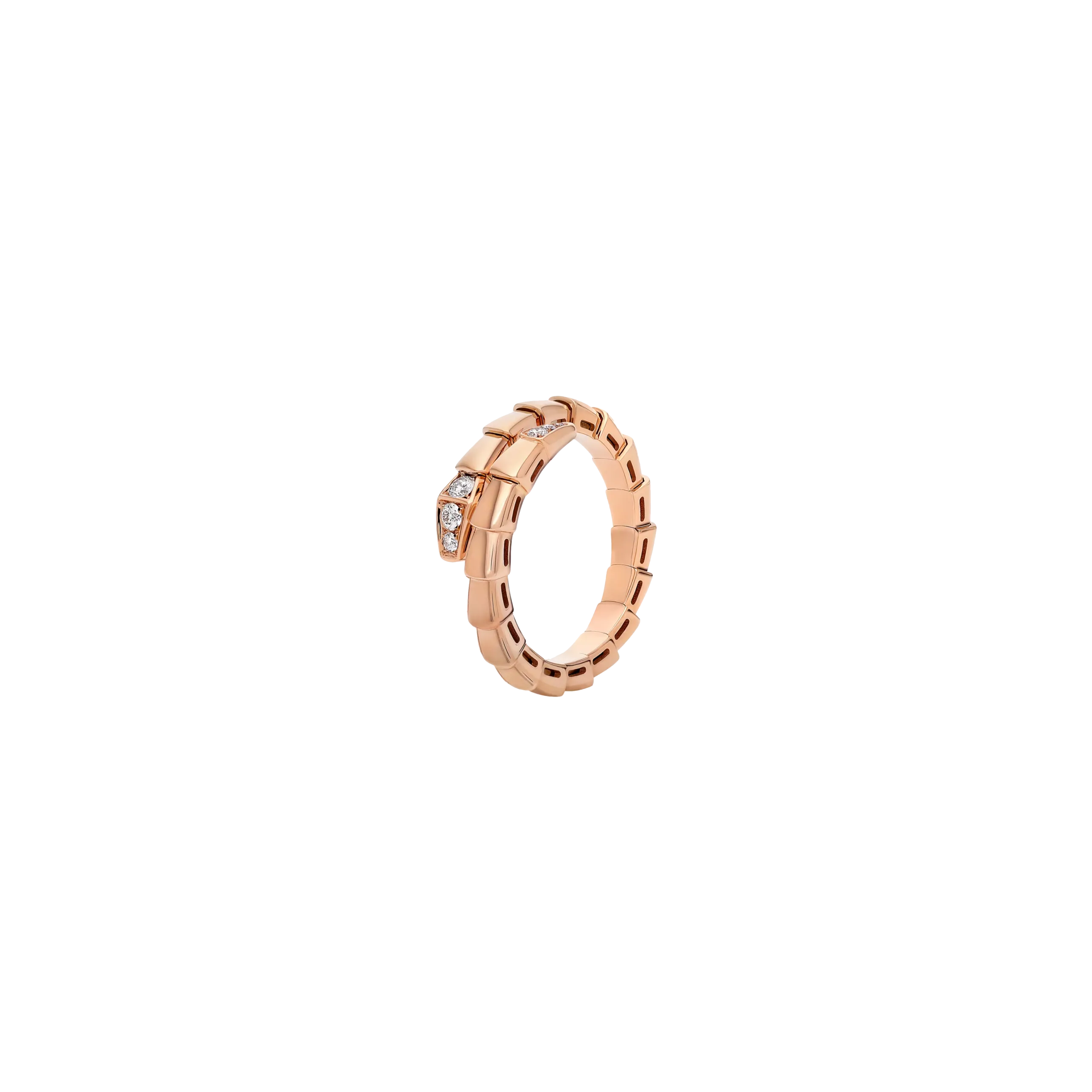 ANELLO SERPENTI VIPER IN ORO ROSA CON DIAMANTI - AN859914