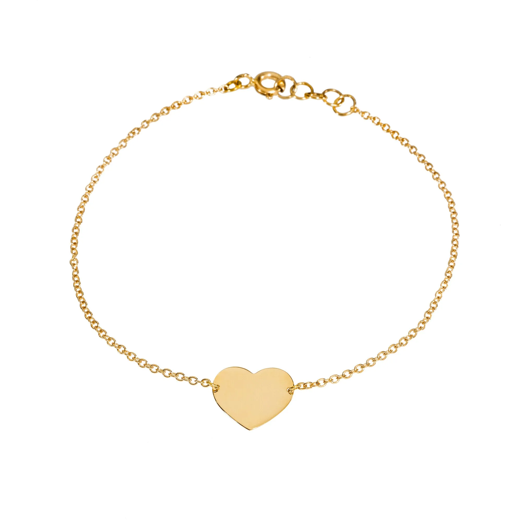 Bracciale a catena con cuore a lastra