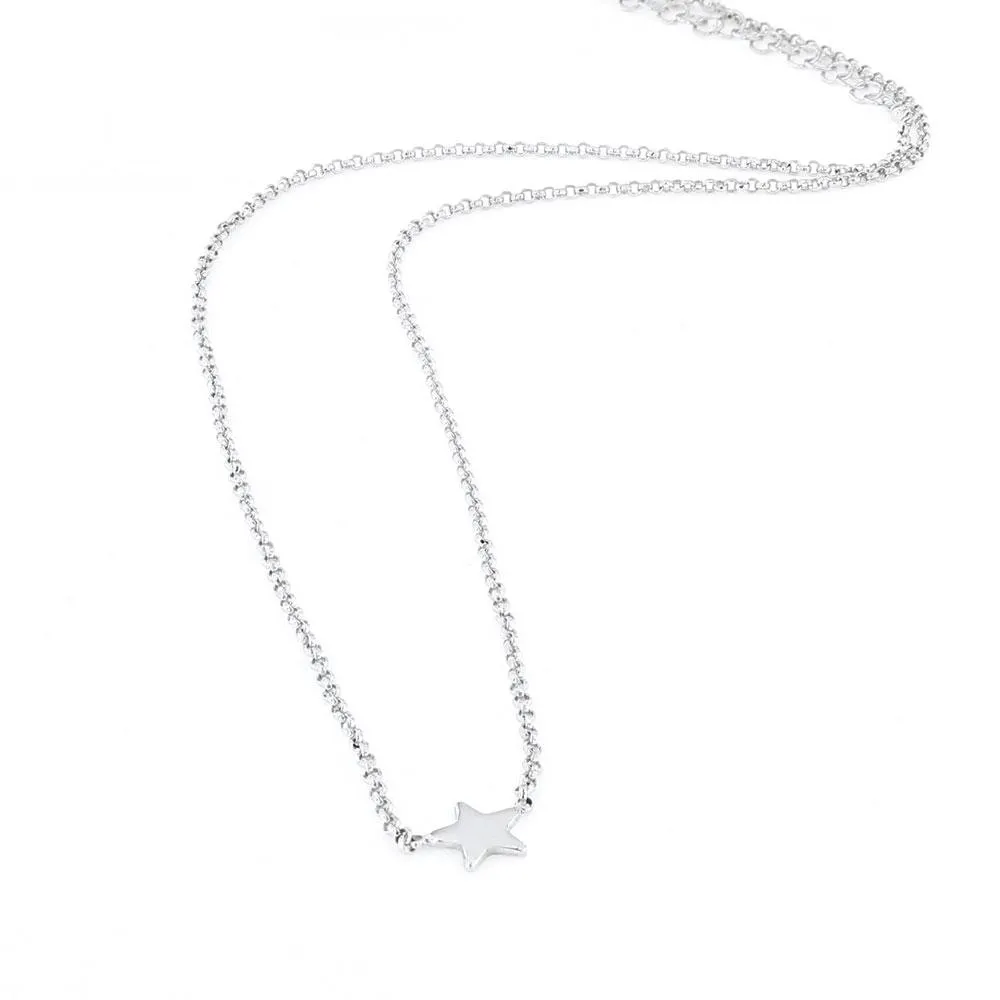 Catenina Girocollo con ciondolo Stella Lucida in argento